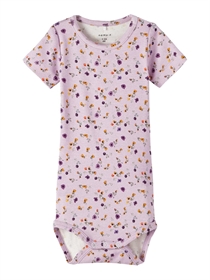 NAME IT Kortærmet Body Jannet Orchid Bloom